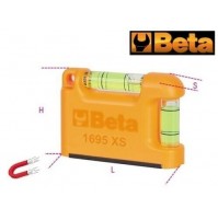BETA 1695XS Livella tascabile con base a V magnetica alluminio 2 fiale livello 8014230759296