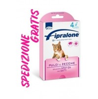 Fipralone Gatto - 4 pipette - Antiparassitario per Gatti contro pulci e zecche = 