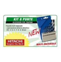 HITACHI KIT SET 8 PUNTE MULTIMATERIALE MULTI MATERIALE per ferro legno cemento 7019674310080