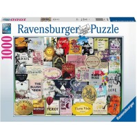 Puzzle 1000 Pezzi Etichette di Vino Ravensburger 16811 4005556168118